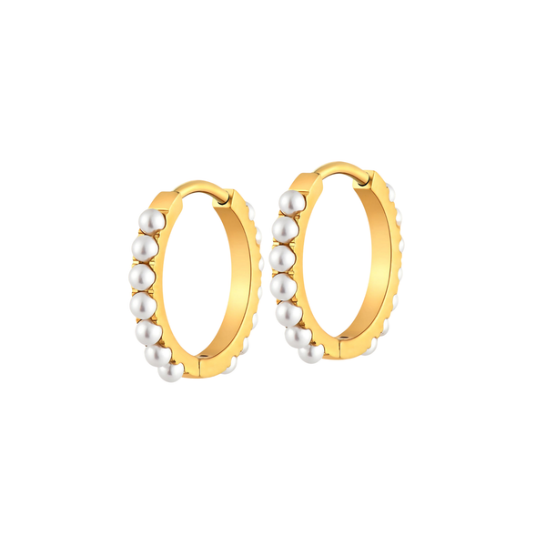 Titanium Pearl Clicker Hoop Earrings - Get Pierced Co. – Get