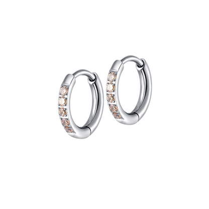 Topaz Dress Me Up Hoops in Titanium