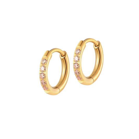 Topaz Dress Me Up Hoops in Titanium