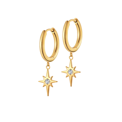 Twilight Charm Hoops in Titanium