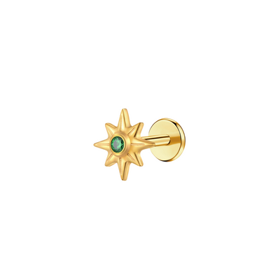 Emerald Nova Flat Back Stud