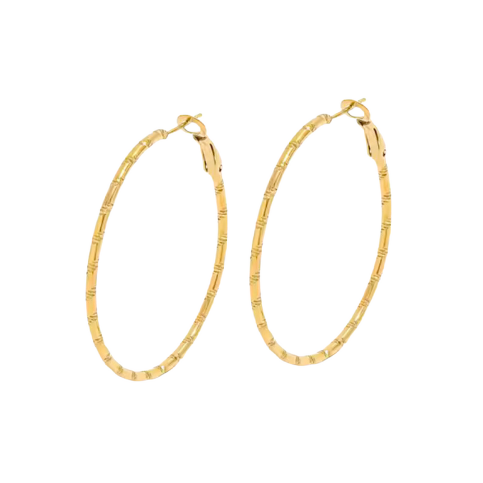 silver925］Mini wide hoop Pierce (Gold) – TRES