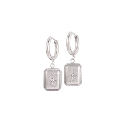 Twinkling Charm Hoops
