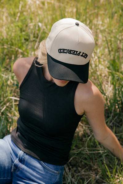 Get Pierced Trucker Hat in Black