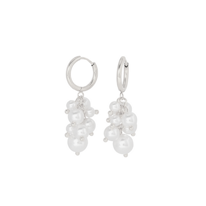 Pearl Cluster Hoops
