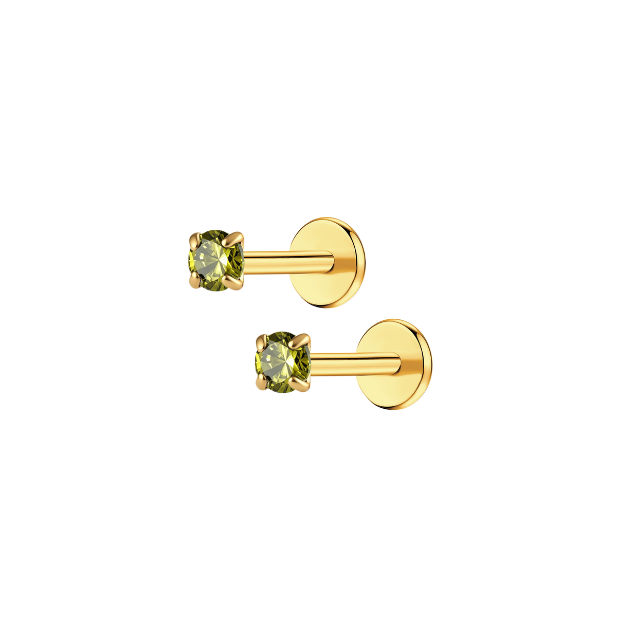august-peridot-2mm-gold-pair