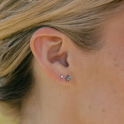 Stars and Stripes Flat back Stud