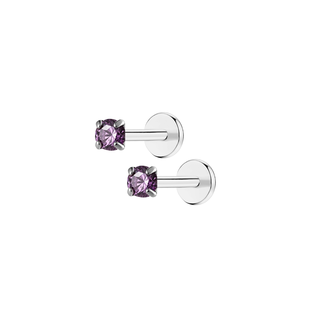 february-amethyst-2mm-silver-pair