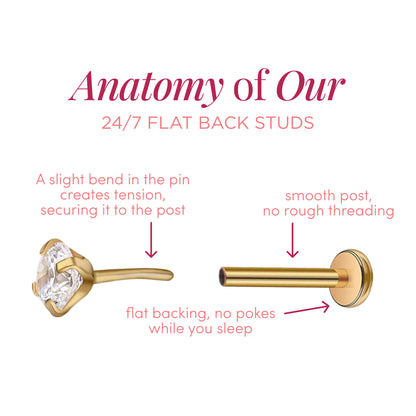 Mushroom Flat Back Stud