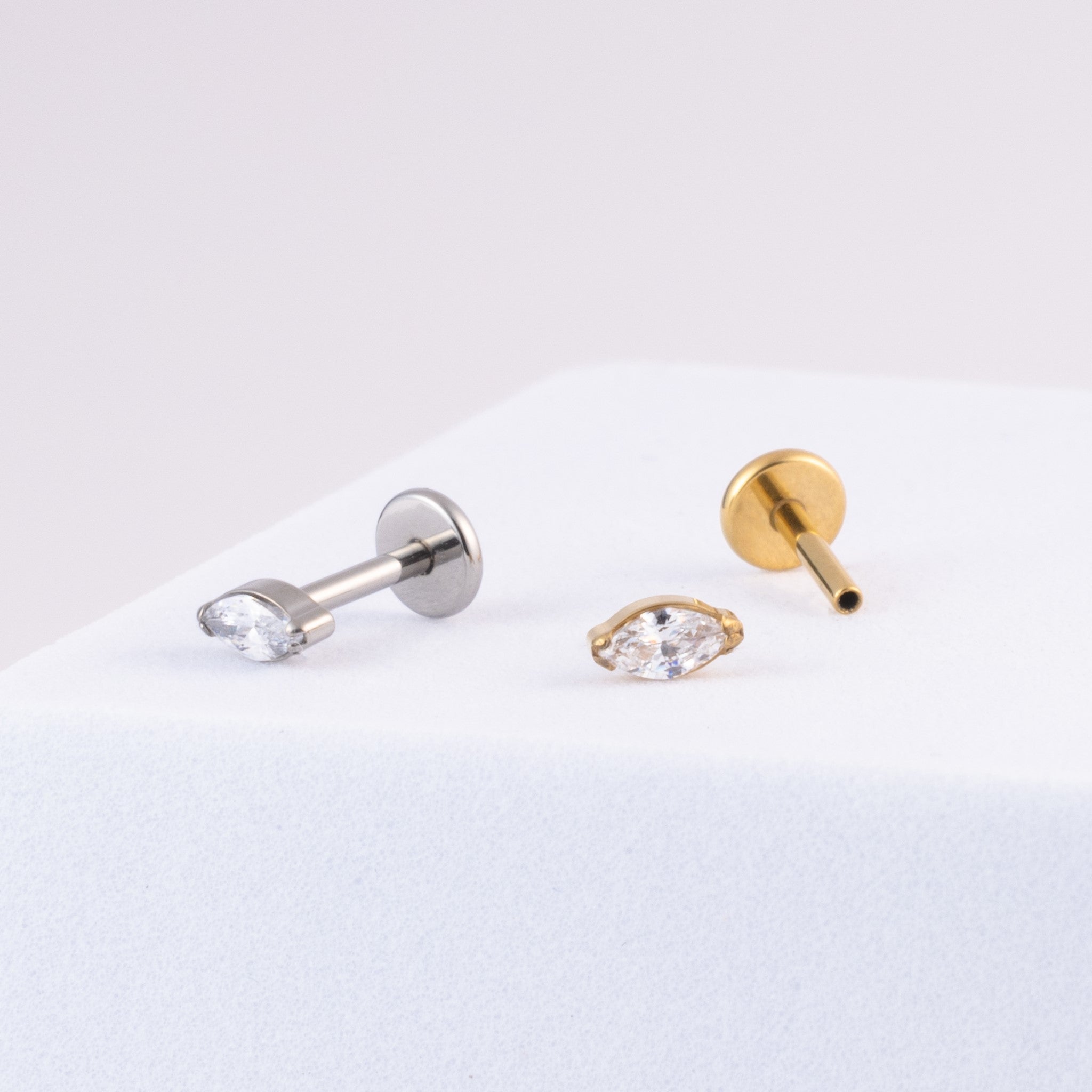 Marquise Flat Back Stud