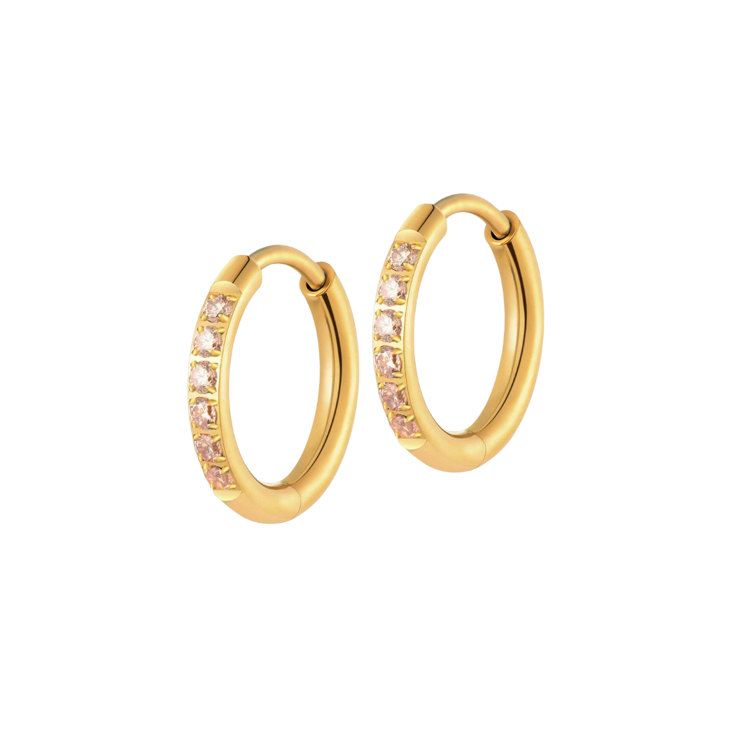 Topaz Dress Me Up Hoops in Titanium
