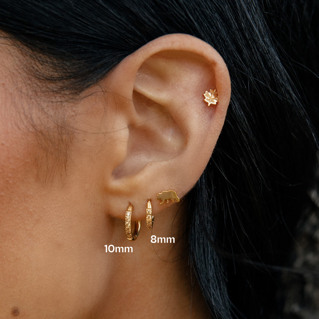 Topaz Dress Me Up Hoops in Titanium