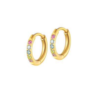 Colorful Dress Me Up Hoops in Titanium