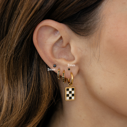 Onyx Classy Girl Flat Back Stud (multiple sizes)