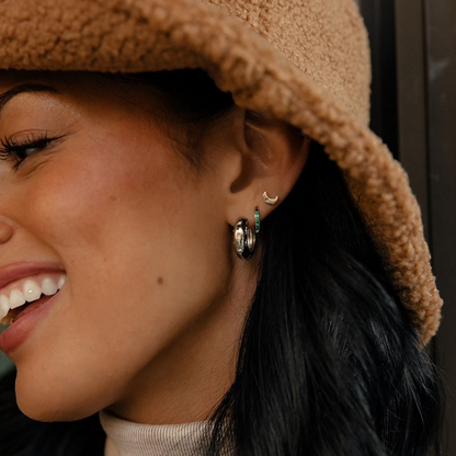 Crescent Flat Back Stud