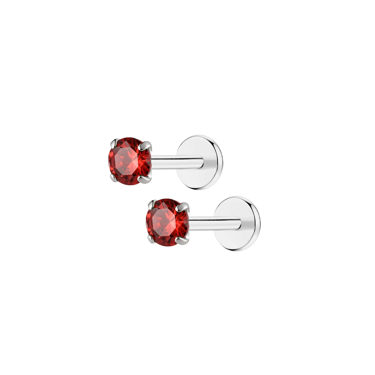 january-garnet-3mm-silver-pair