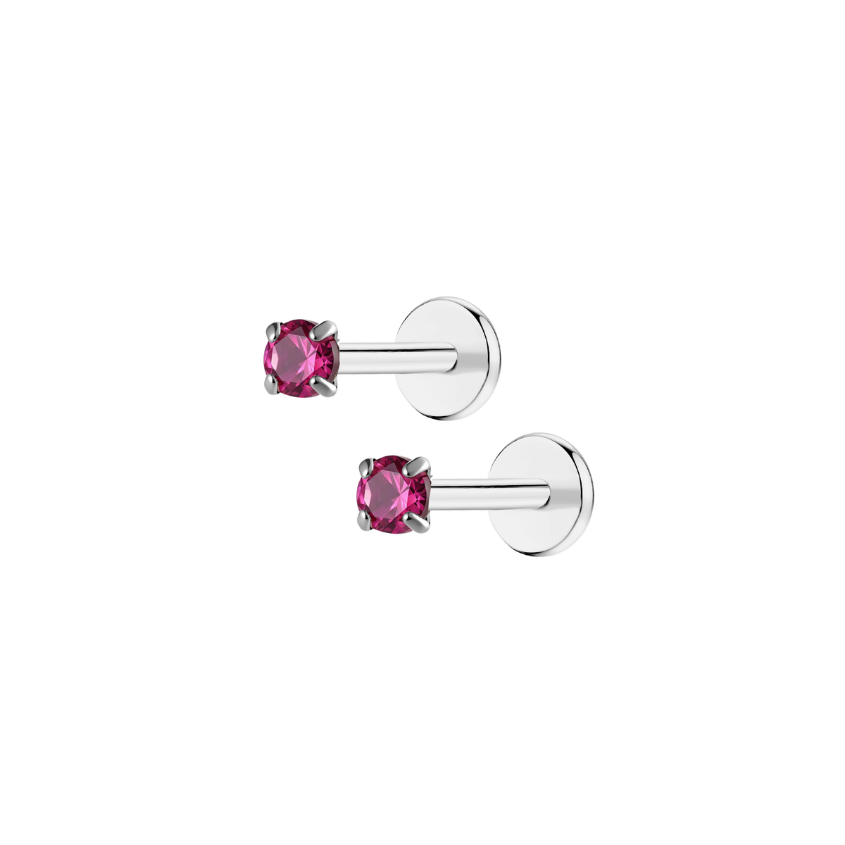 july-ruby-2mm-silver-pair