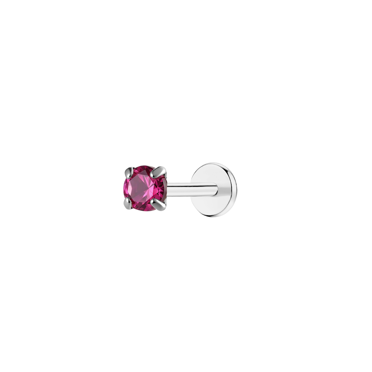 july-ruby-3mm-silver-single