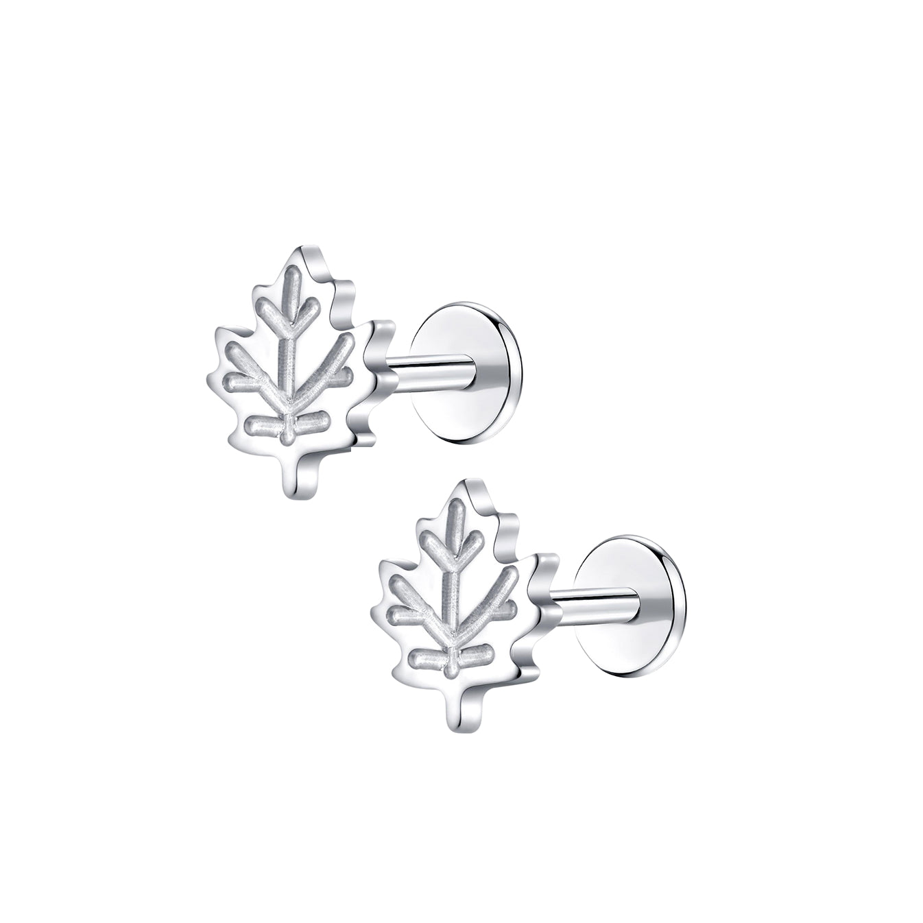 Maple Leaf Flat Back Stud