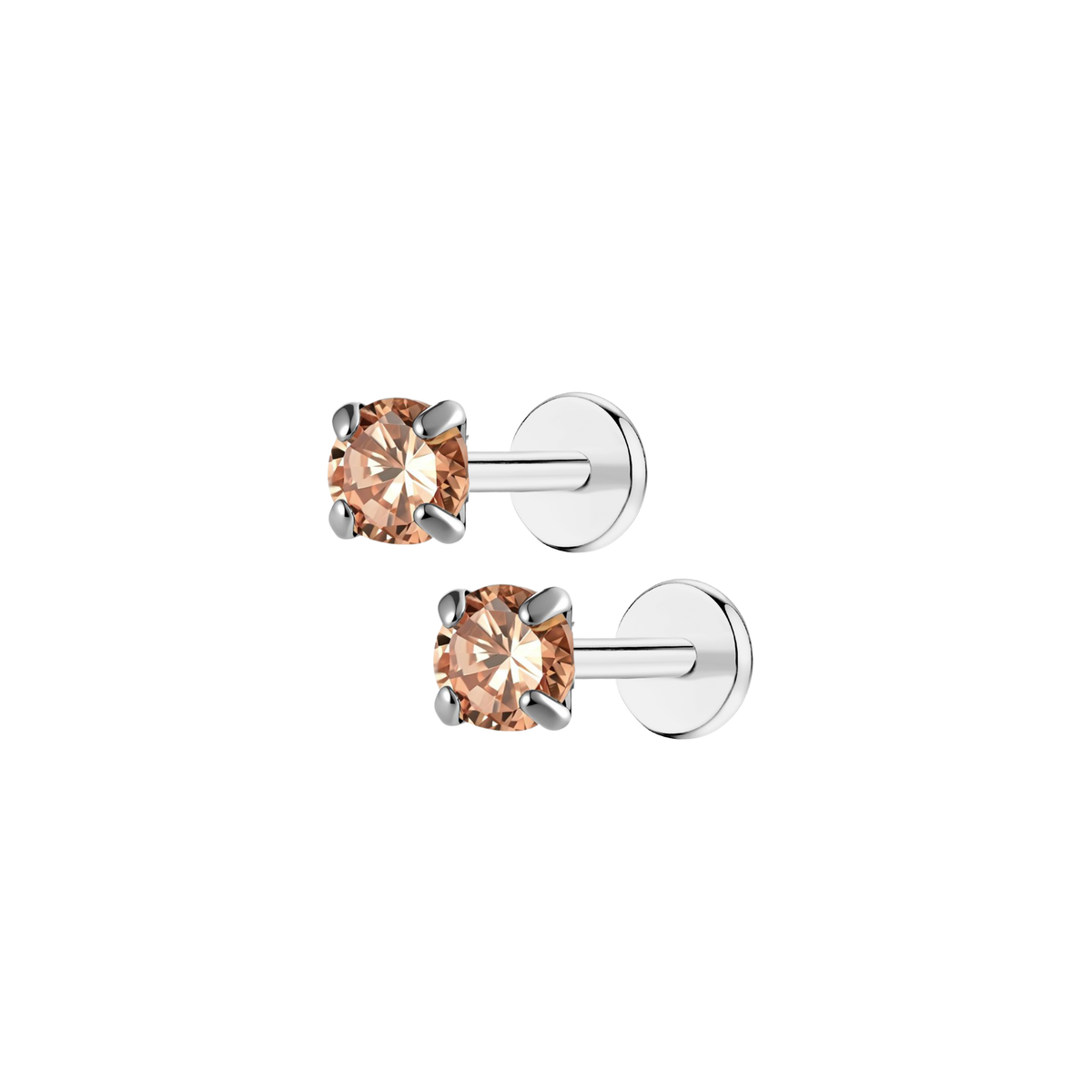 november-topaz-3mm-silver-pair