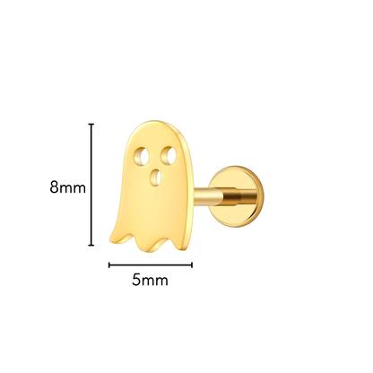 Large Ghost Flat Back Stud