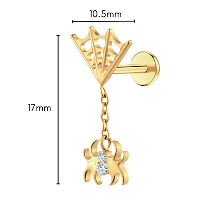 Itsy Bitsy Spider Flat Back Stud