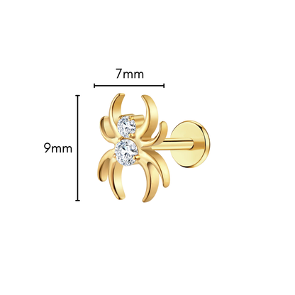 Sparkly Spider Flat Back Stud