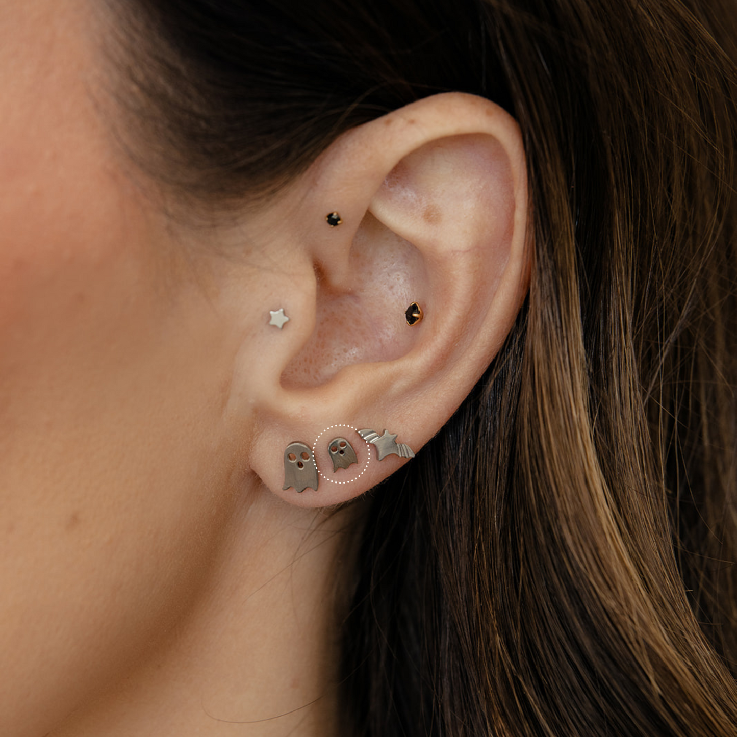 Baby Ghost Flat Back Stud