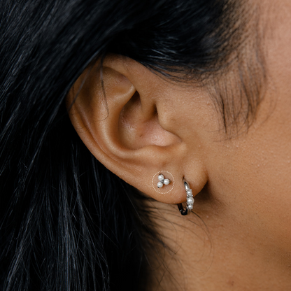 Pearl Trinity Flat Back Stud
