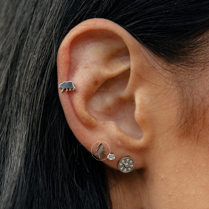 Pine Tree Flat Back Stud