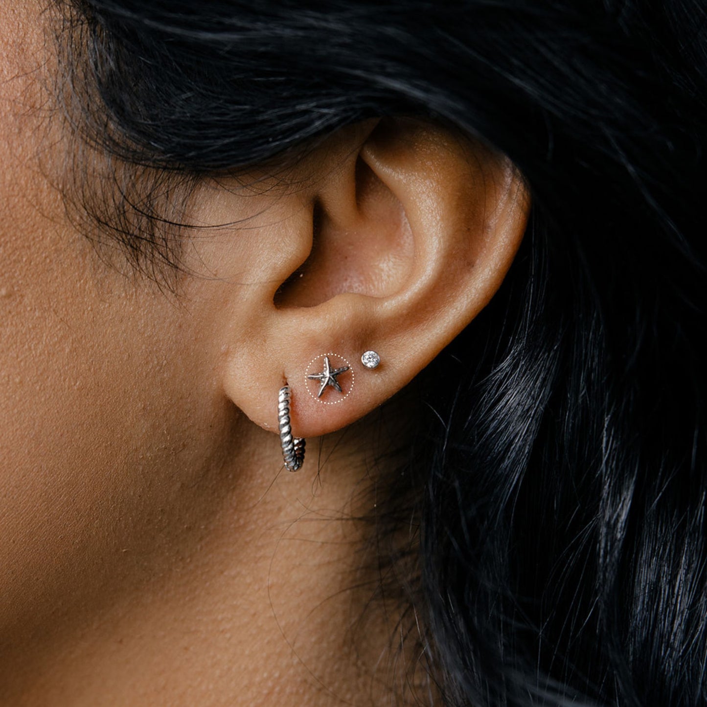 Starfish Flat Back Stud