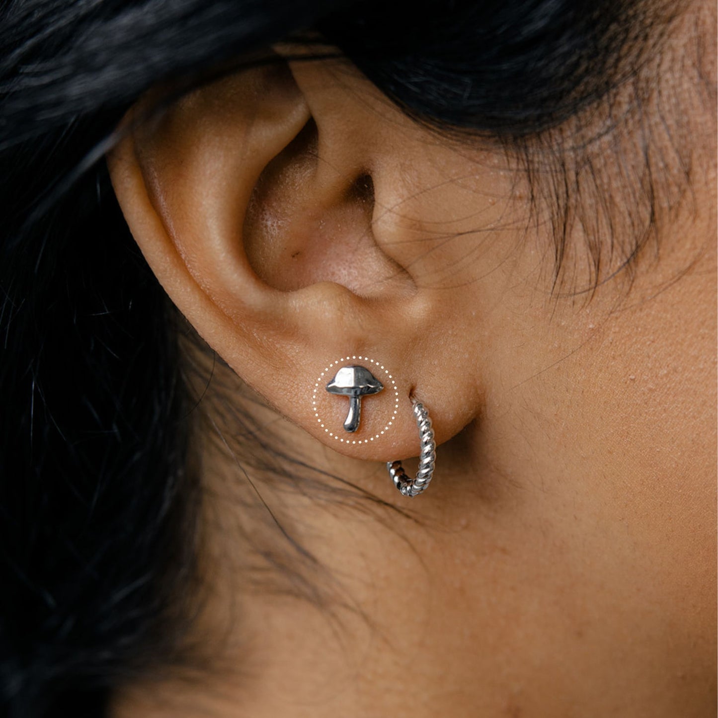 Mushroom Flat Back Stud