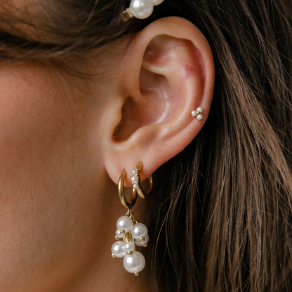 Pearl Trio Clicker Hoops