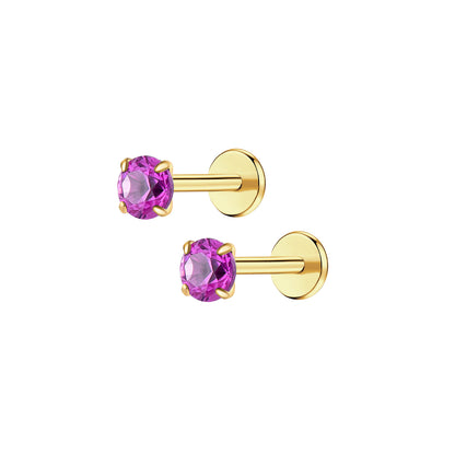 Colorful Classy Girl Flat Back Stud