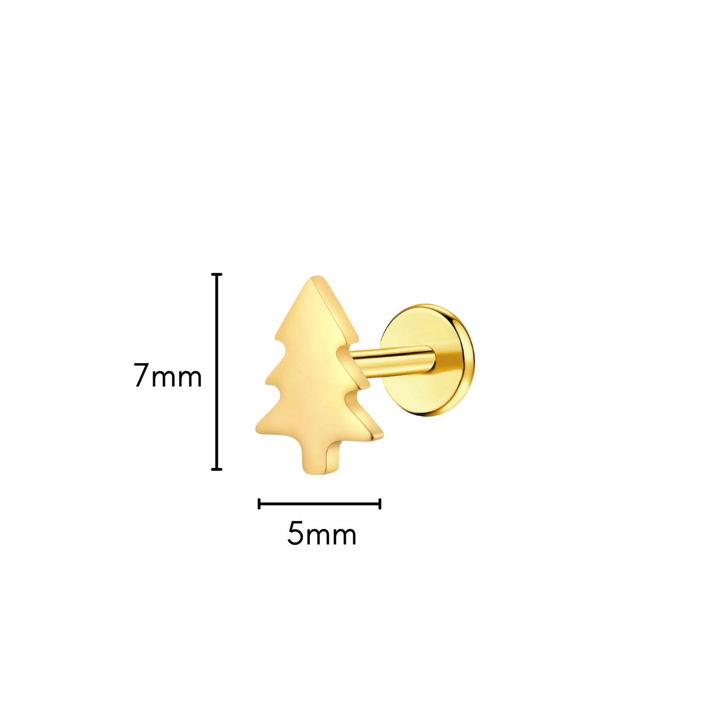 Pine Tree Flat Back Stud