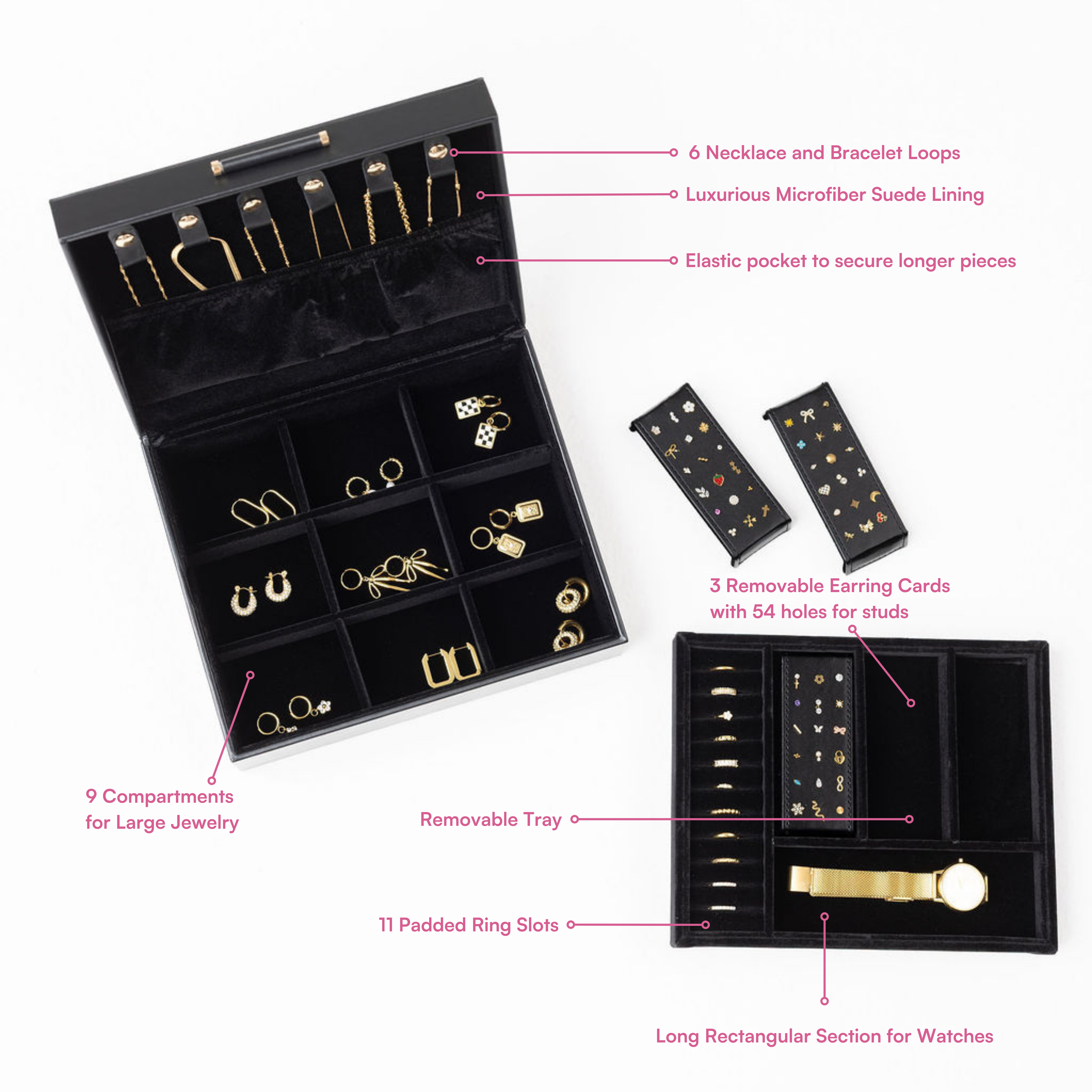 Piercing Box Thing Official Get Pierced Black Jewelry Box (Large) - Get Pierced Co. – Get ...