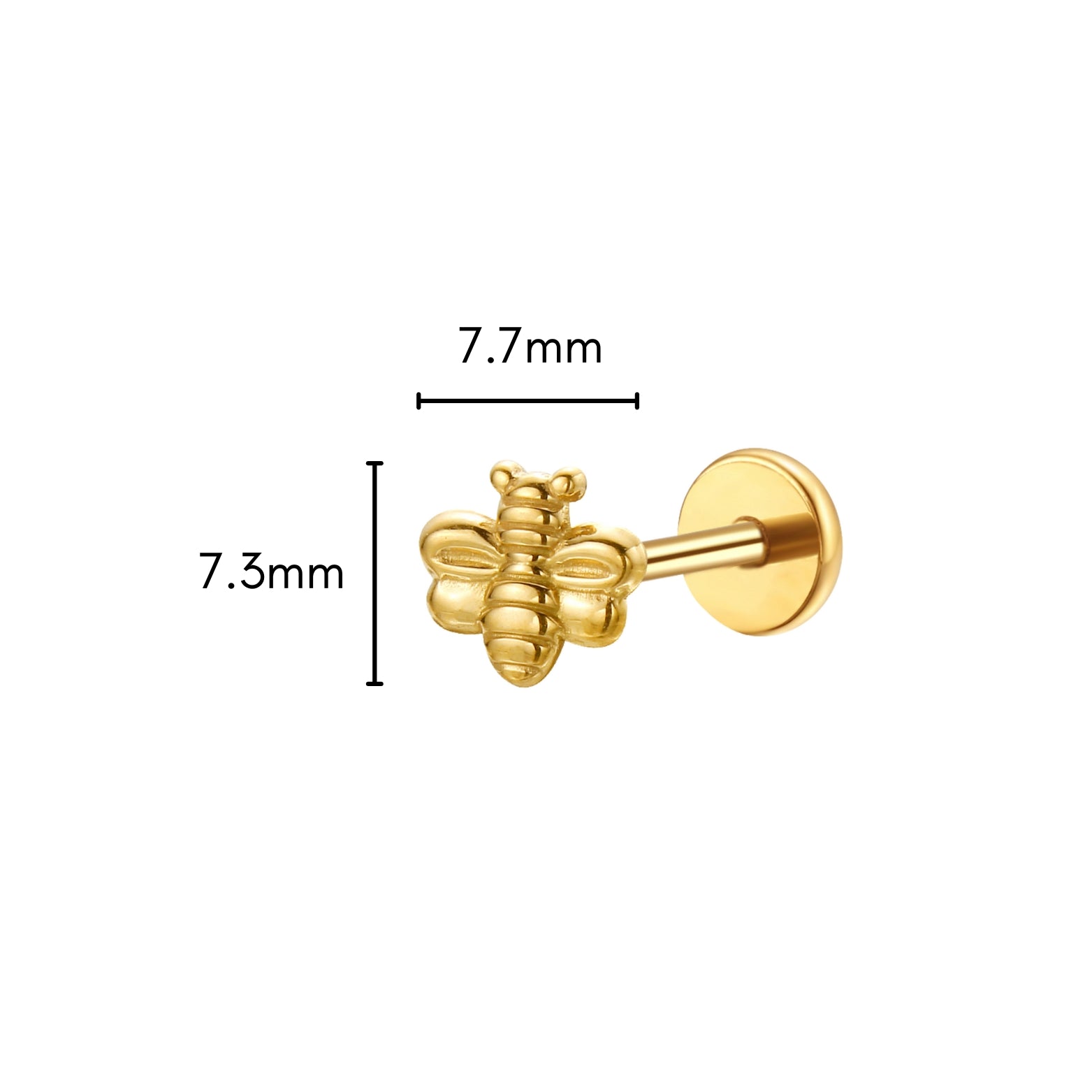 Bumblebee Flat Back Stud