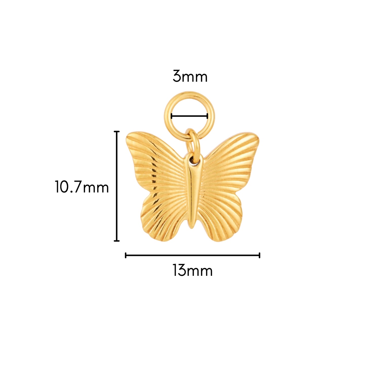 Butterfly Hoop Charm