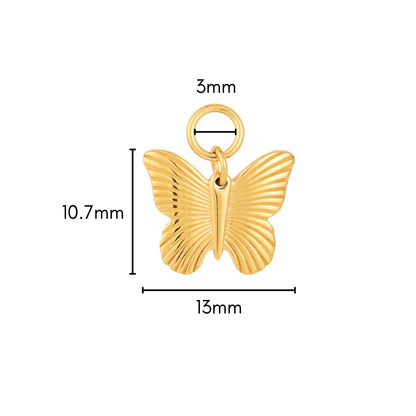 Butterfly Hoop Charm