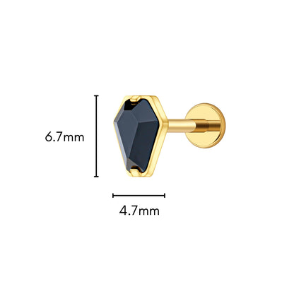Coffin Flat Back Stud
