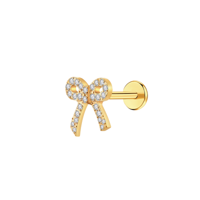 Crystal Bow Flat Back Stud by Meaghan Mattei