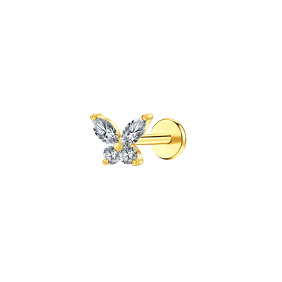 Crystal Butterfly Flat Back Stud