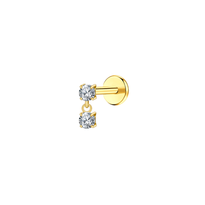 Crystal Cascade Flat Back Stud