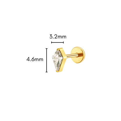 Crystal Kite Flat Back Stud