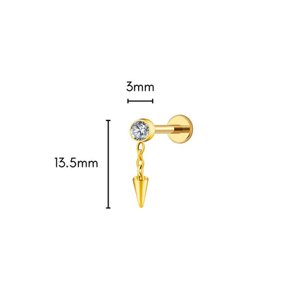 Dangle Drop Flat Back Stud