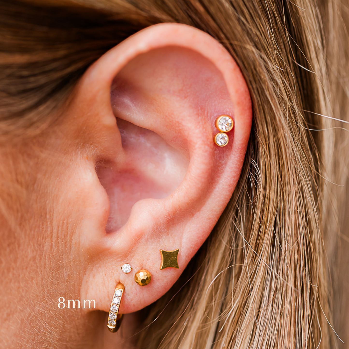 Dress Me Up Hoops in Titanium (Multiple Sizes), Gold / 10mm Dress Me Up Hoops in Titanium (Multiple Sizes), Gold / 10mm