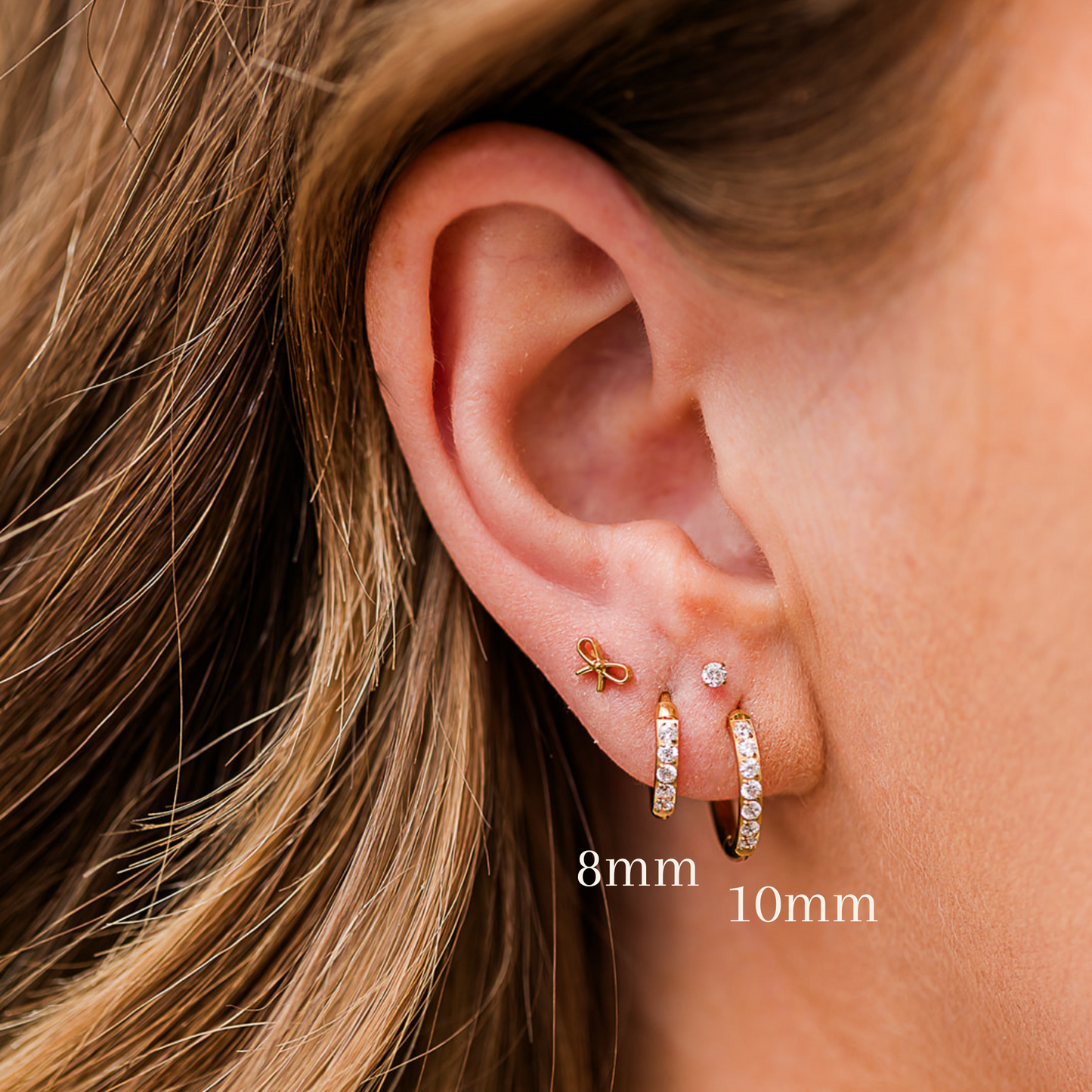 Dress Me Up Hoops in Titanium (Multiple Sizes), Gold / 10mm Dress Me Up Hoops in Titanium (Multiple Sizes), Gold / 10mm