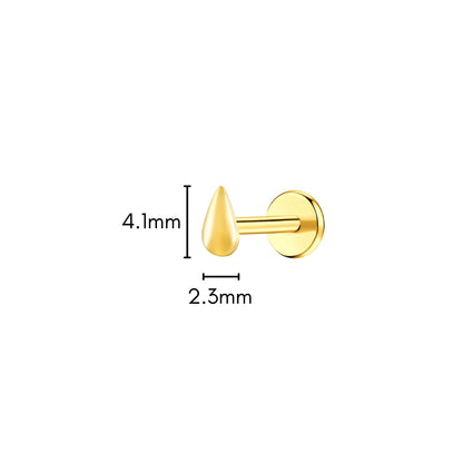 Droplet Flat Back Stud