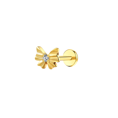 Fancy Bow Flat Back Stud