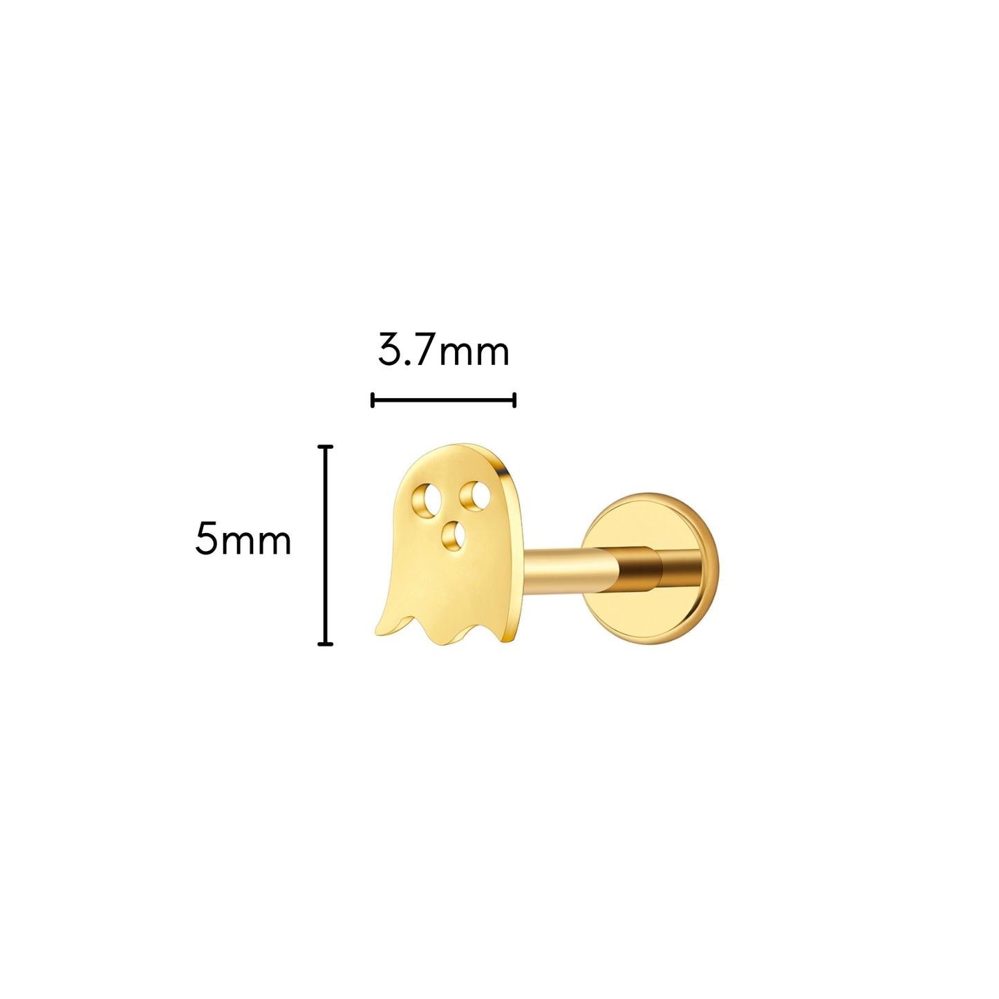 Baby Ghost Flat Back Stud